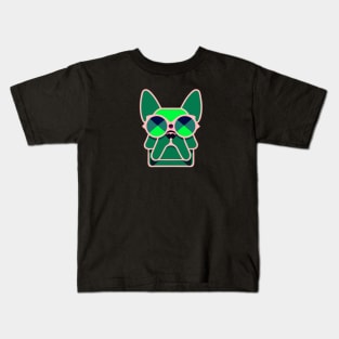 Frenchie Green Kids T-Shirt